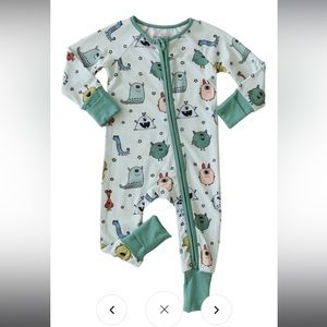 Caden Lane MONSTER MASH CONVERTIBLE ZIP ROMPER. 0-3 months. Used